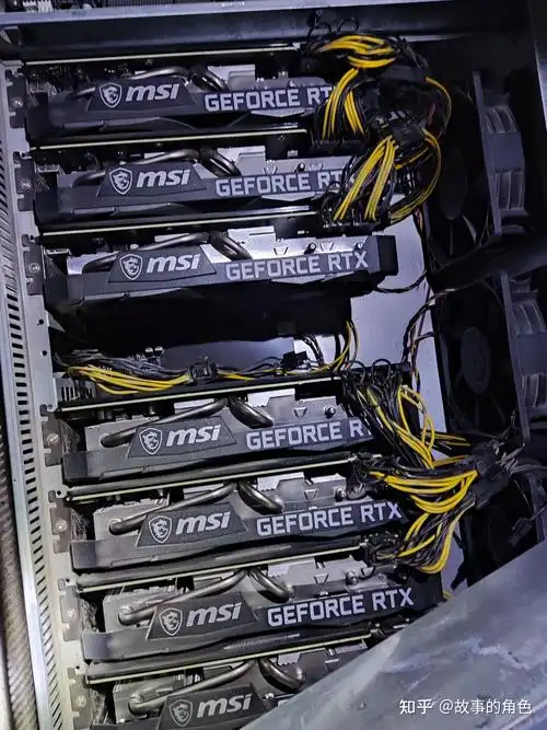 A large-scale mining farm powered by a solar array, showcasing the integration of renewable energy.
