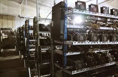 A modern mining farm with high-efficiency miners