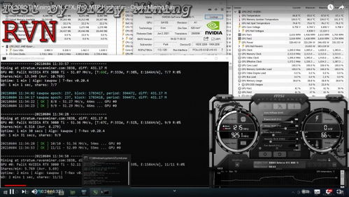 High-performance GPU mining rig working in a mining farm